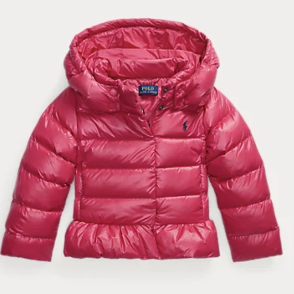 Polo Water-Repellent Down Peplum Jacket